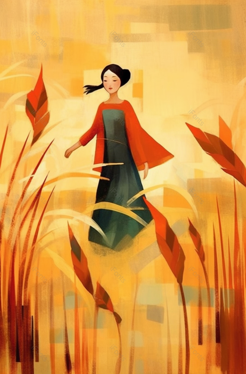 印象主义放飞女孩鸟壁纸手绘插画背景,插画/手绘图,插画/手绘图库,插画/手绘图下载,插画/手绘